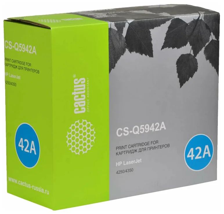 

Картридж для лазерного принтера CACTUS CS-Q5942A черный, совместимый, CS-Q5942A