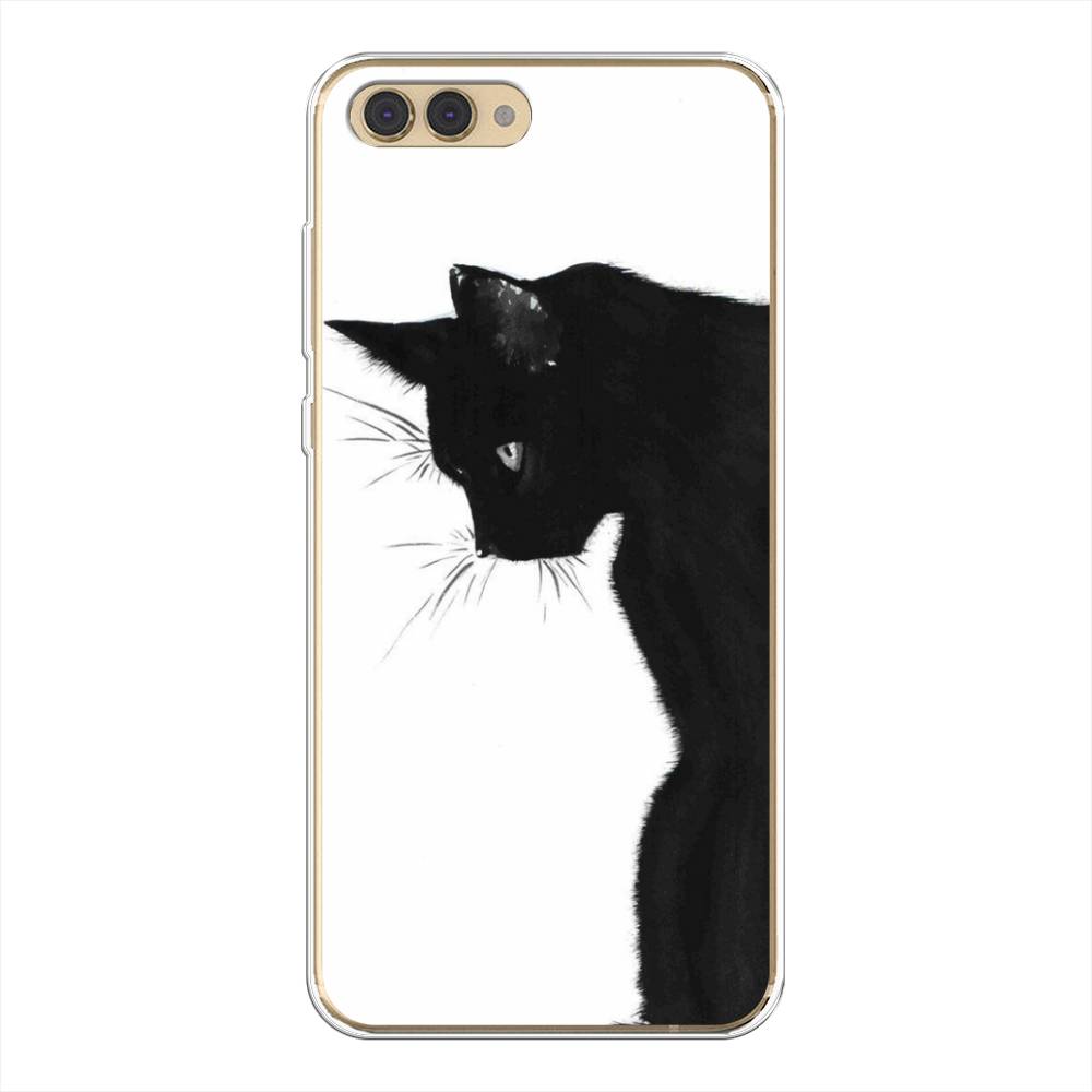 

Чехол Awog на Honor V10 (View 10) "Black cat", Черный;белый, 65150-1
