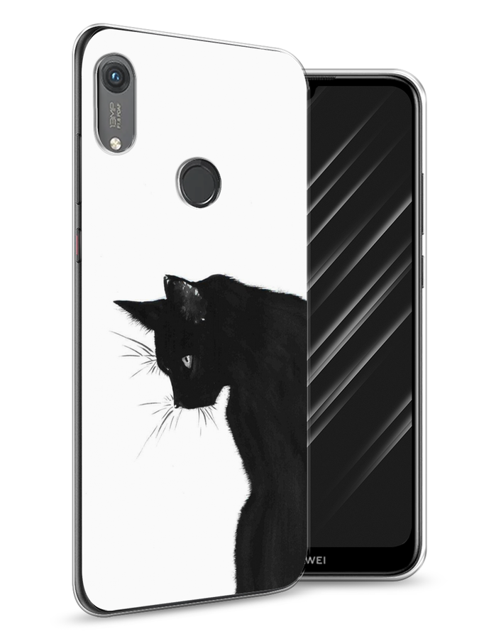 

Чехол Awog на Honor 8A (8A Pro/Prime) "Black cat", Черный;белый, 68750-1