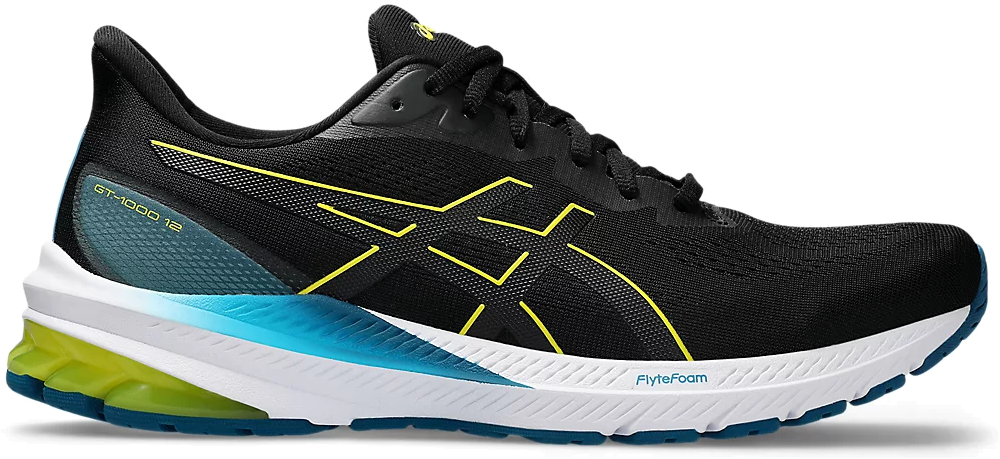 

Кроссовки мужские Asics GT-1000 12 черные 11 US, Черный, GT-1000 12