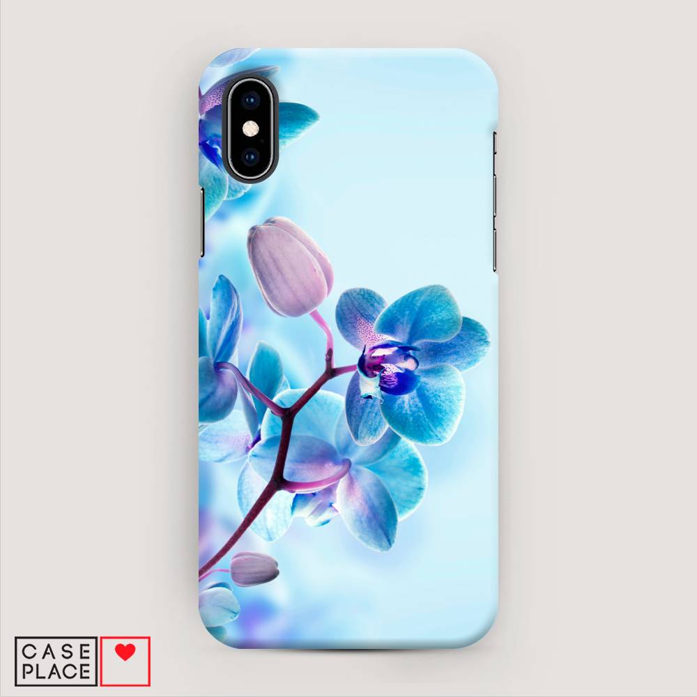 

Пластиковый чехол "Голубая орхидея" на Apple iPhone XS (10S), 11820-6