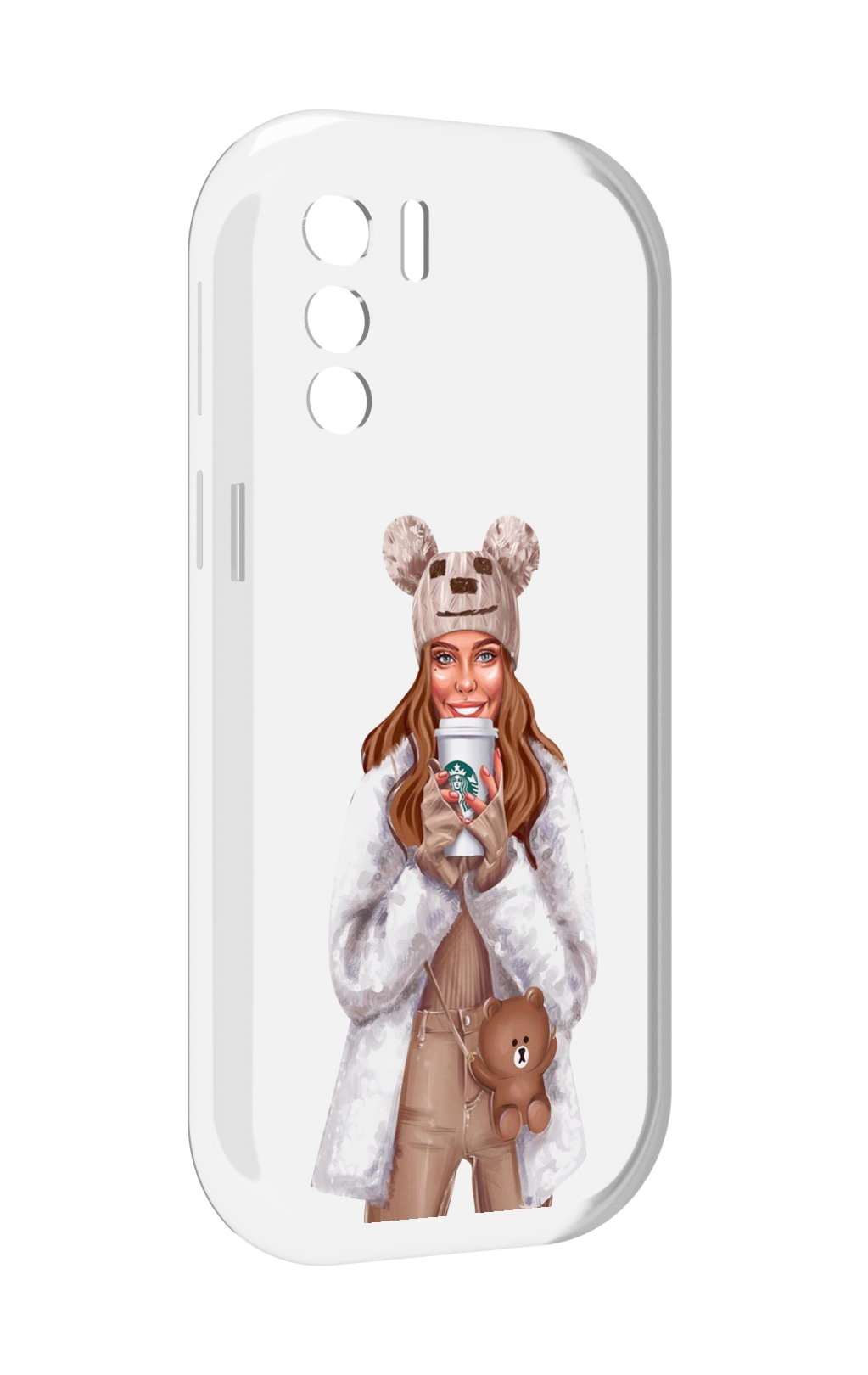

Чехол MyPads Девушка-с-кофе-старбакс женский для UleFone Note 13P, Прозрачный, Tocco