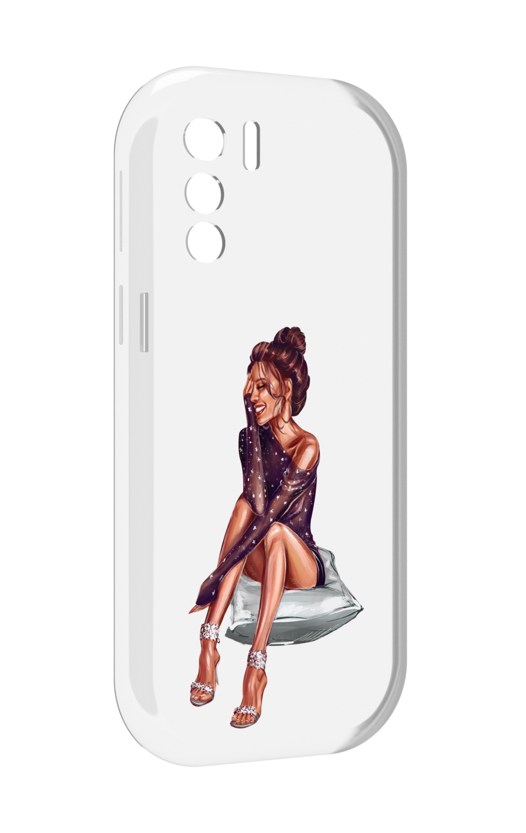 

Чехол MyPads Девушка-на-подушке женский для UleFone Note 13P, Прозрачный, Tocco