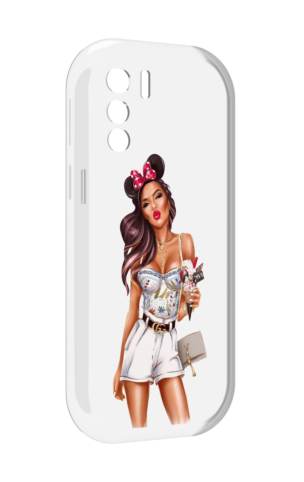 

Чехол MyPads Девушка-микки для UleFone Note 13P, Прозрачный, Tocco