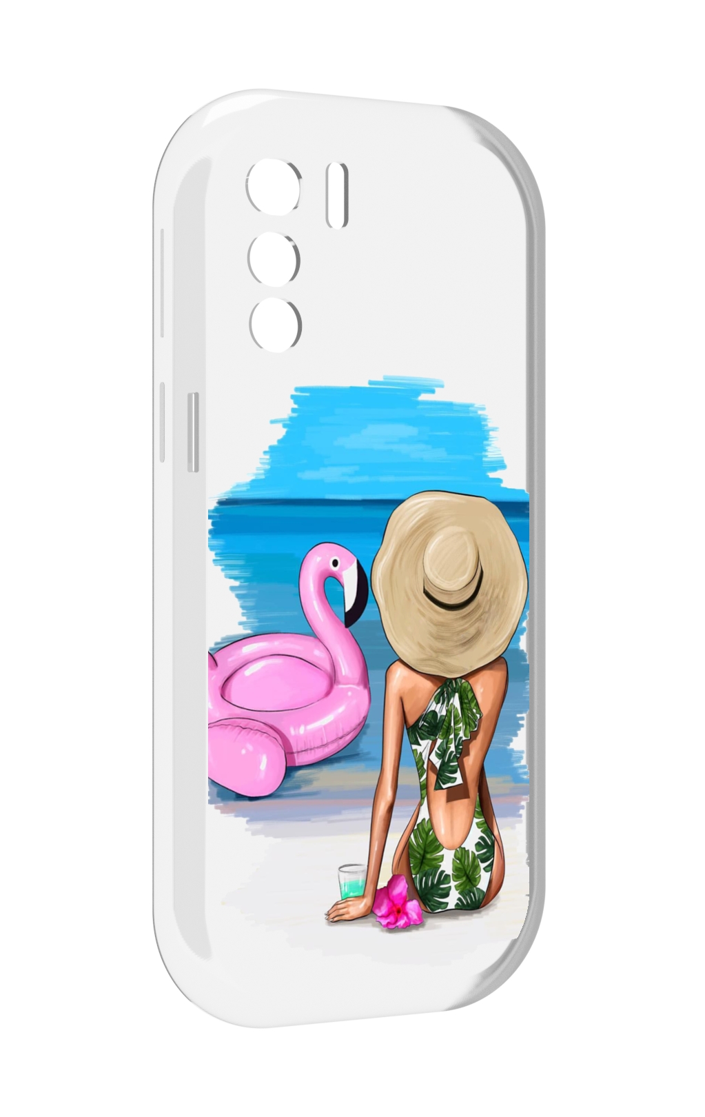 

Чехол MyPads Девушка-и-фламинго женский для UleFone Note 13P, Прозрачный, Tocco