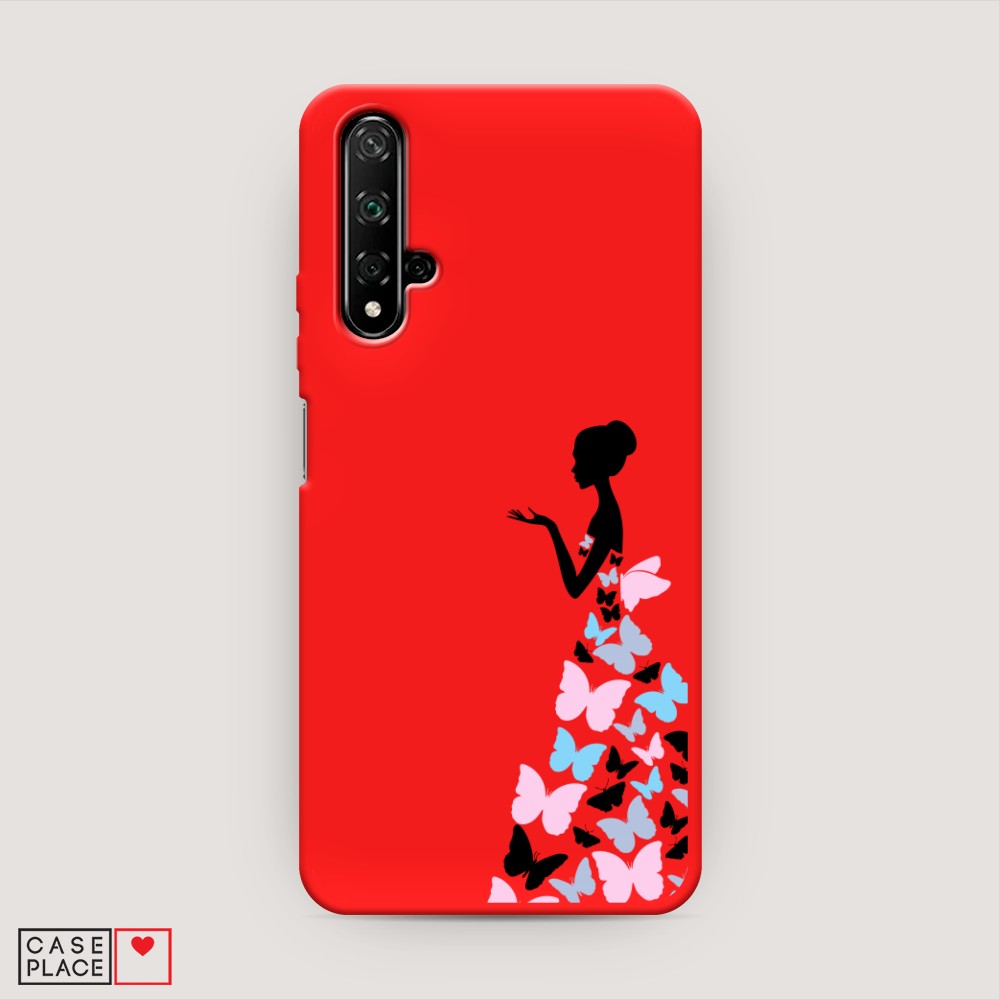 

Чехол Awog на Honor 20/Huawei Nova 5T "Платье из бабочек", Разноцветный, 69553-1