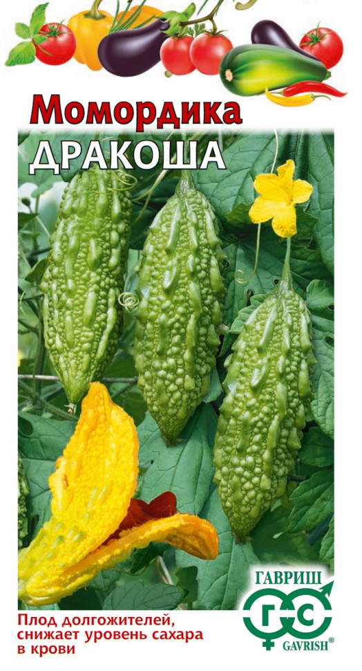 

Семена момордика Дракоша Гавриш 1912237438-10 10 уп.