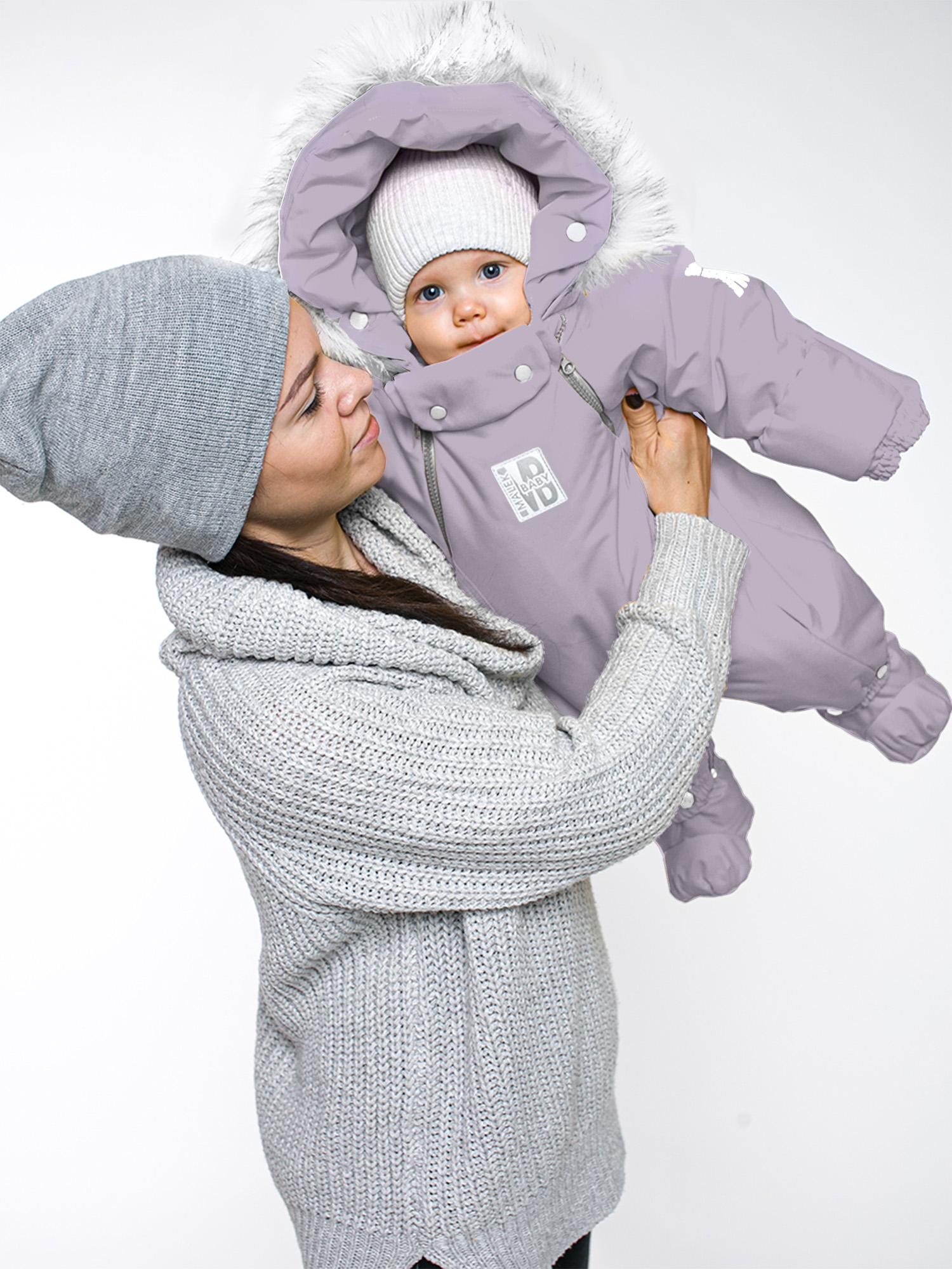 

Комбинезон-конверт Malek-Baby 163ШМ/2, Серо-розовый, 80, 163ШМ/2