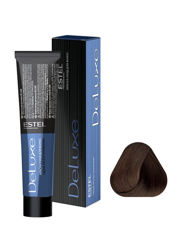 Краска для волос Estel Professional De Luxe 60 мл 6/70 Темно-русый коричневый для седины смазка шрус 4м luxe тюбик 100 г