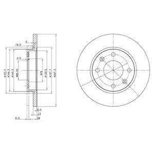 Тормозной диск DELPHI комплект 1 шт. BG3364