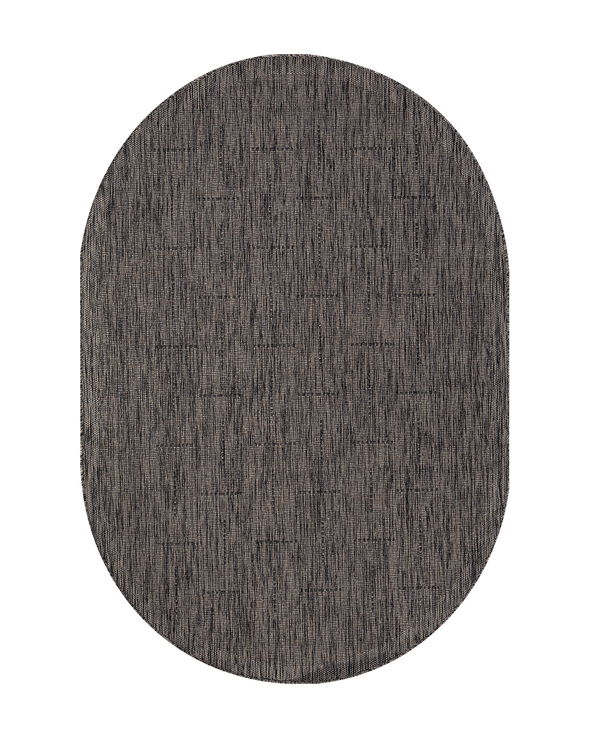 Ковёр Merinos Vegas 160x230 овальный тёмно-серый/чёрный S008