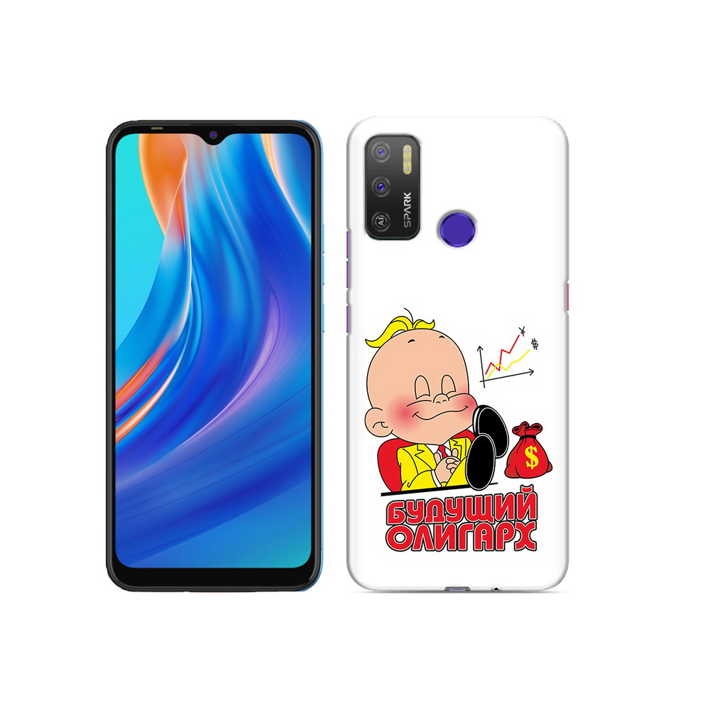 

Чехол MyPads Tocco для Tecno Spark 5 Air Будущий олигарх, Прозрачный, Tocco