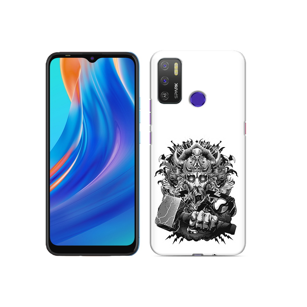 

Чехол MyPads Tocco для Tecno Spark 5 Air злой тор, Прозрачный, Tocco