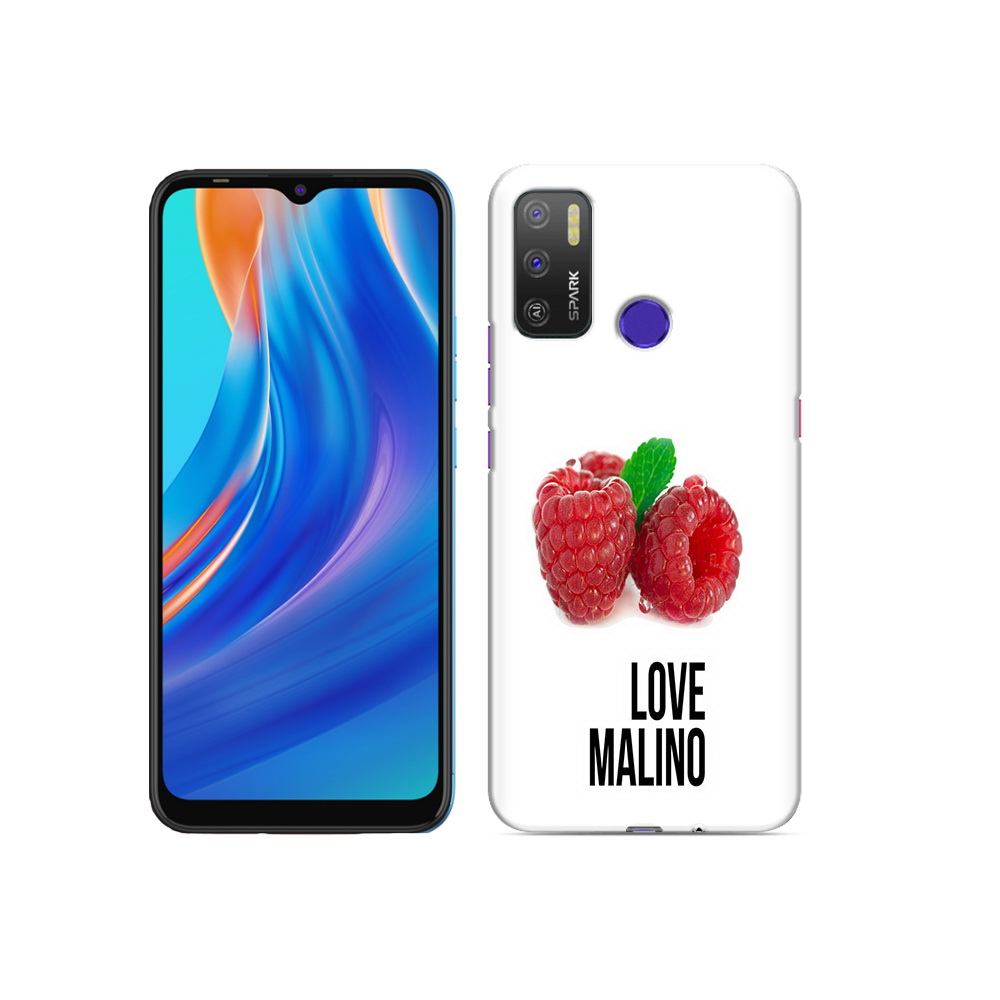 

Чехол MyPads Tocco для Tecno Spark 5 Air Бренд лове малино, Прозрачный, Tocco