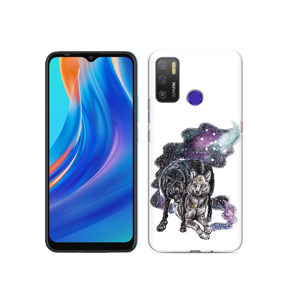 

Чехол MyPads Tocco для Tecno Spark 5 Air звездные волки, Прозрачный, Tocco