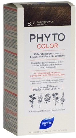 фото Краска для волос phytocolor coloration permanente 6.77 светлый каштан-капучино phytosolba