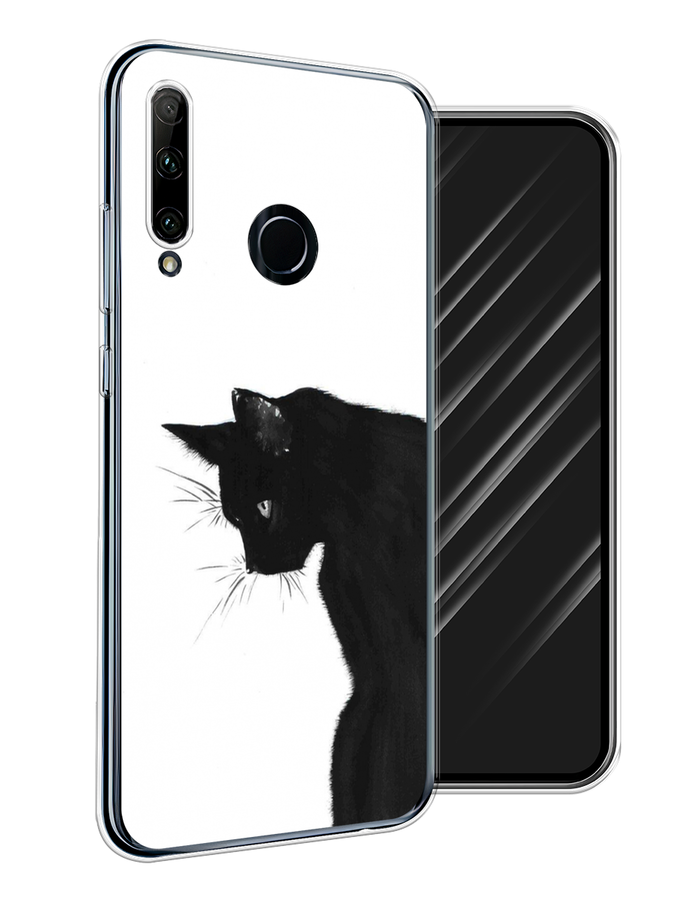 

Чехол Awog на Honor 20 Lite 2019 "Black cat", Черный;белый, 68950-1