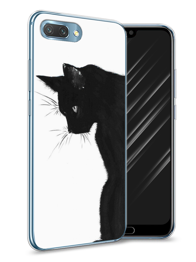 

Чехол Awog на Honor 10 "Black cat", Черный;белый, 65350-1