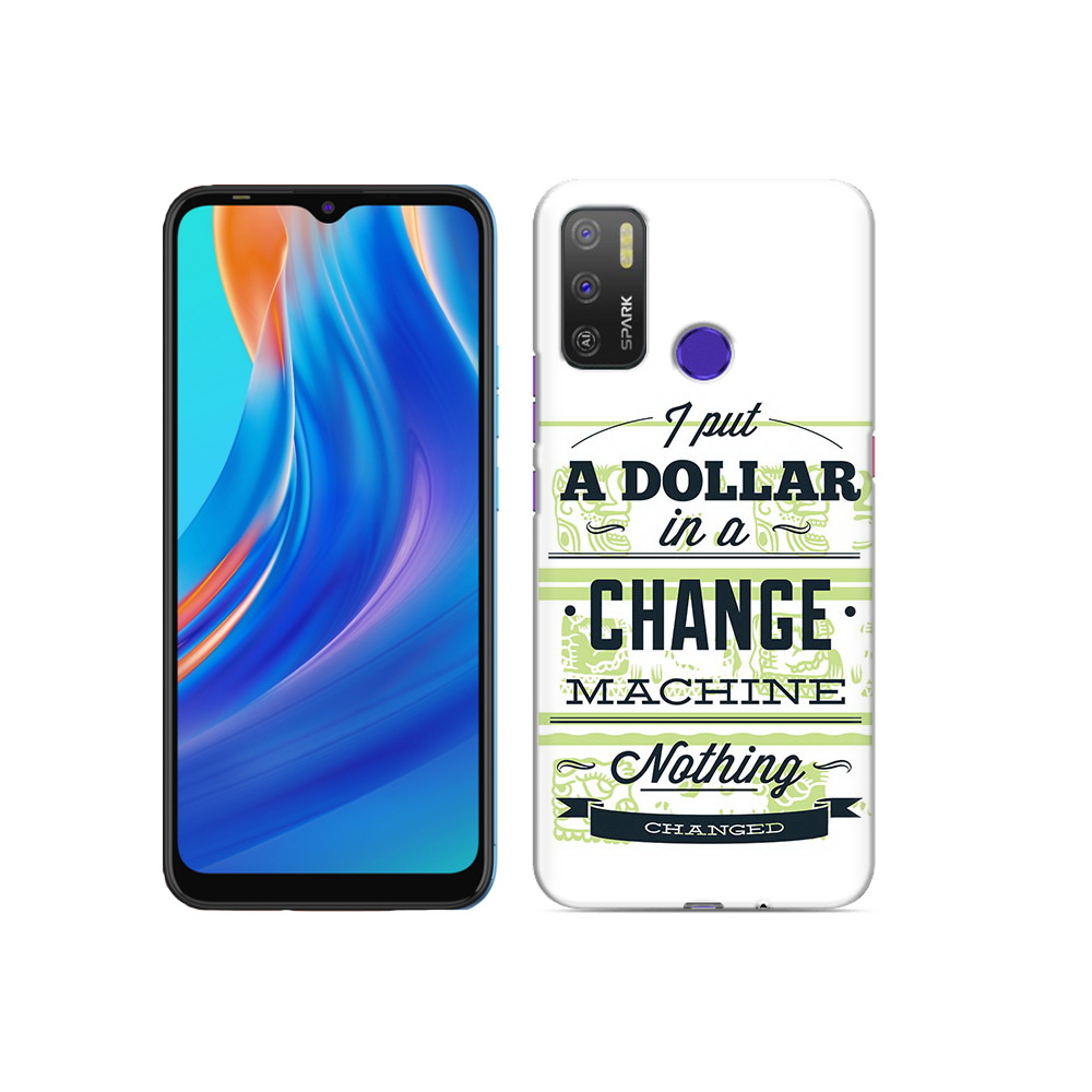 

Чехол MyPads Tocco для Tecno Spark 5 Air доллар надпись, Прозрачный, Tocco