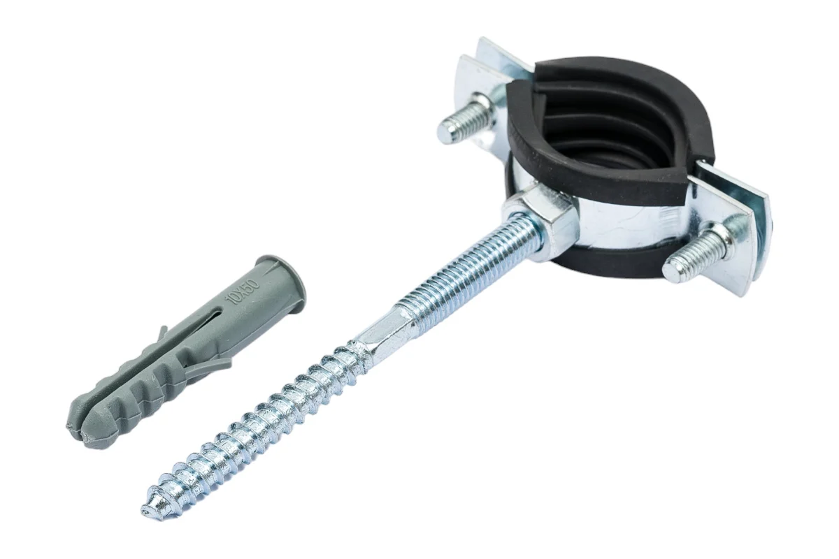 

Хомут сантехнический с дюбелем 3/4 дюйма 26-30мм М8 оцинкованная сталь (комплект 45 шт), Серебристый, GK_Оцинкованная сталь_30