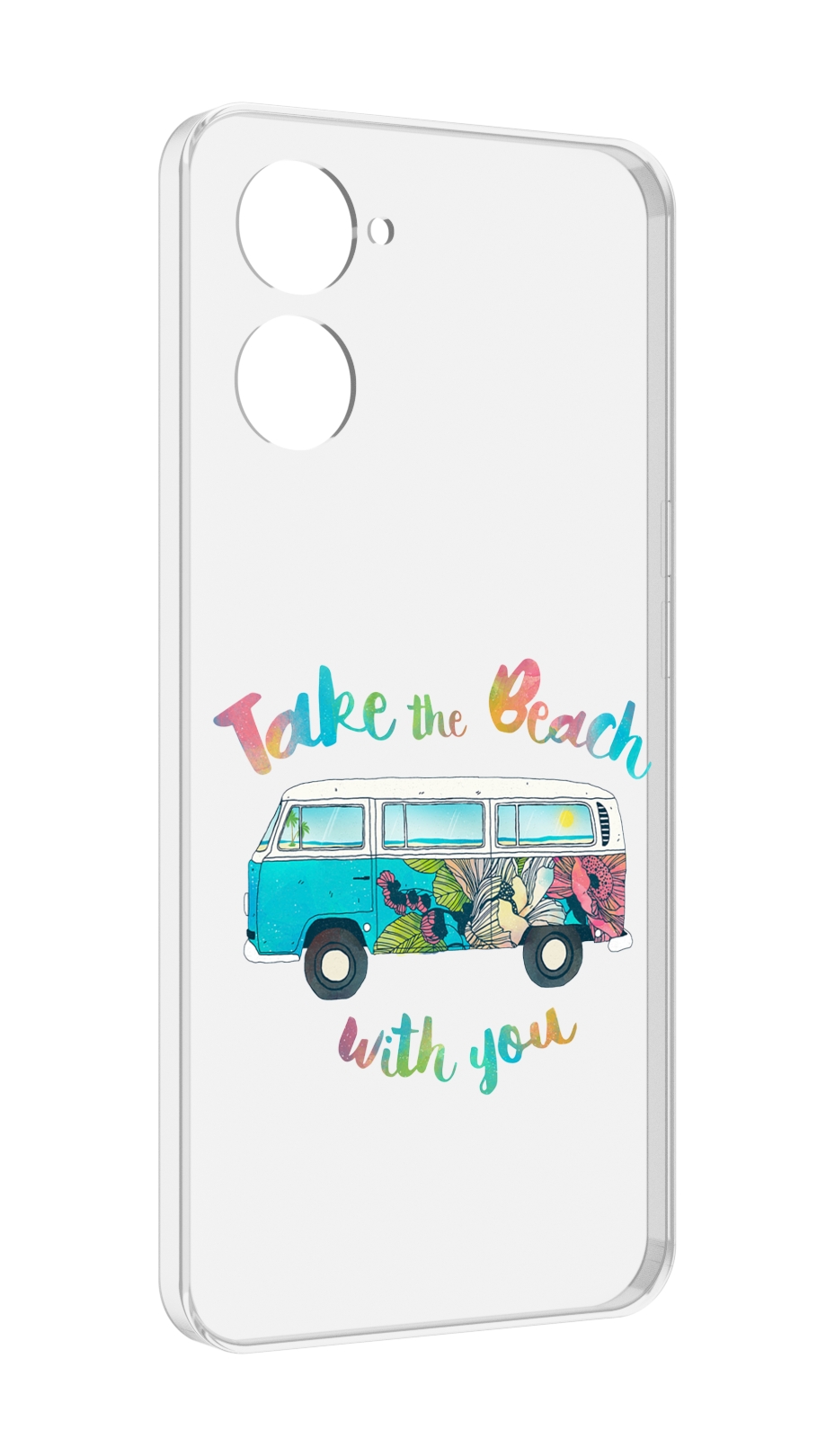 

Чехол MyPads Хиппи автобус для Realme 10S противоударный, Tocco