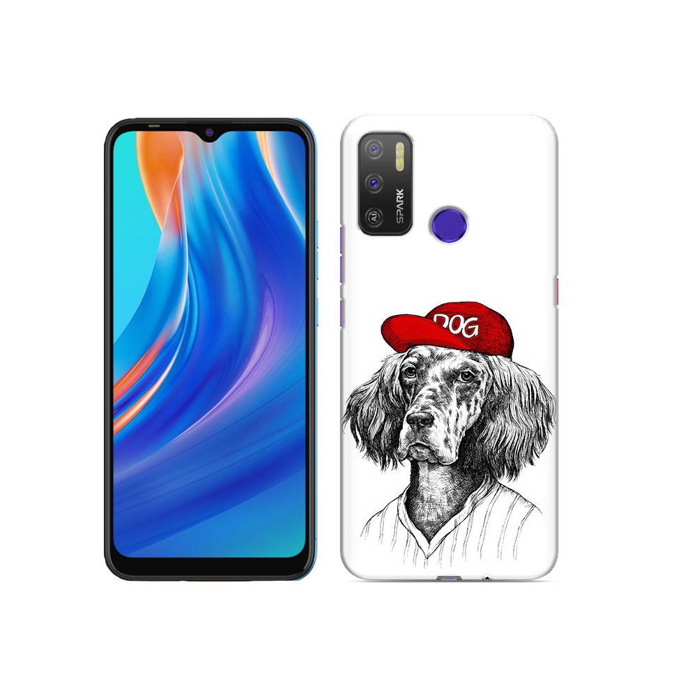 

Чехол MyPads Tocco для Tecno Spark 5 Air дог, Прозрачный, Tocco