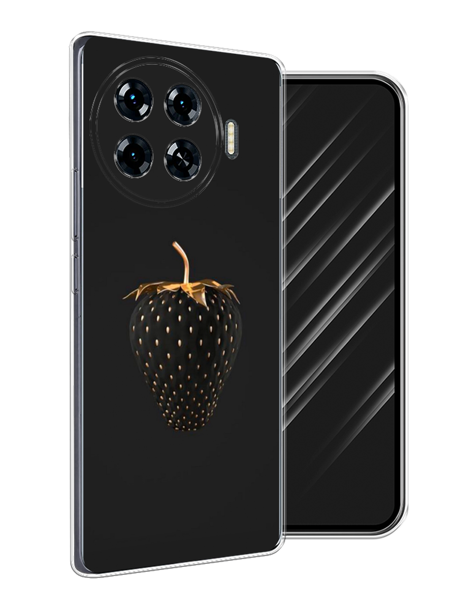 

Чехол Awog на Tecno Spark 20 Pro Plus "Черно-золотая клубника", Черный;золотистый, 305050-1