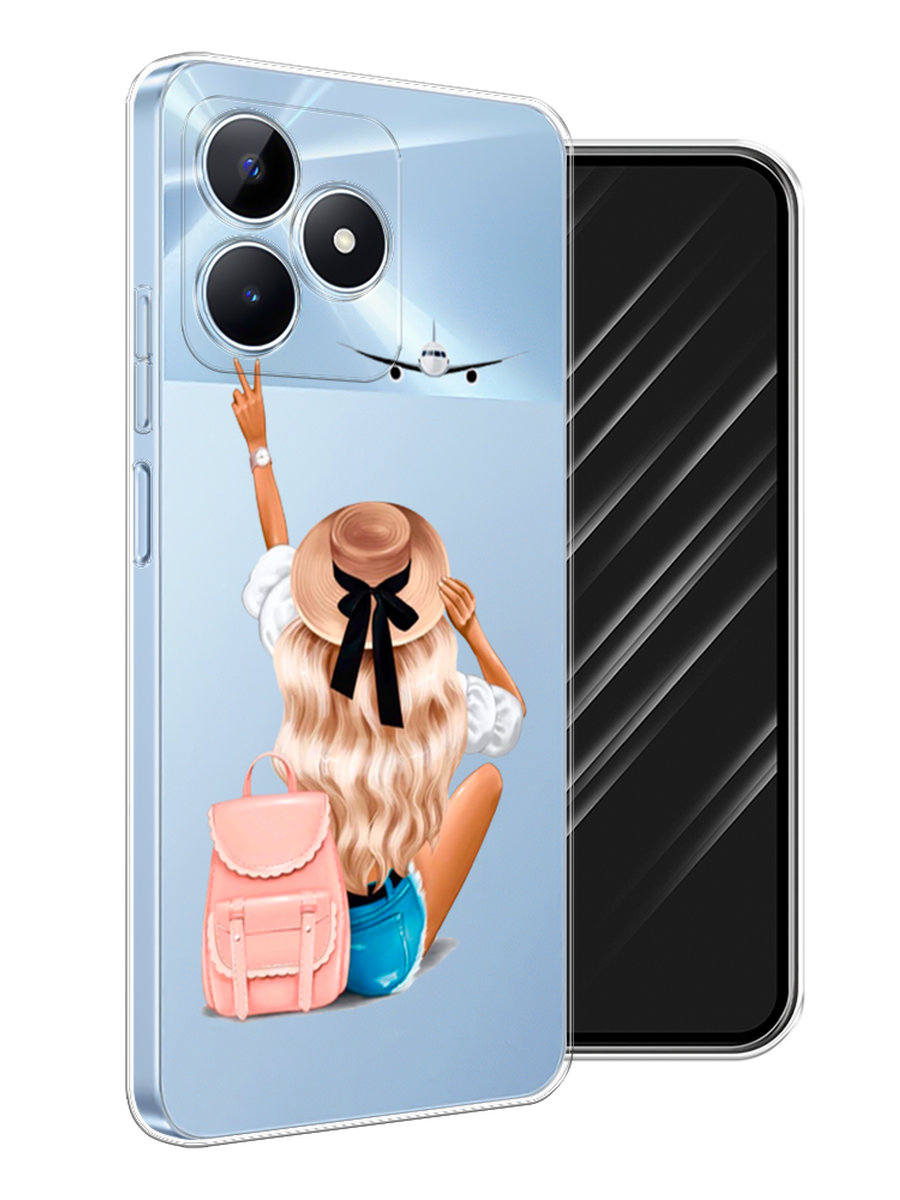 

Чехол Awog на Realme C60 "Автостопом самолетом", Бежевый;белый, 2516550-1