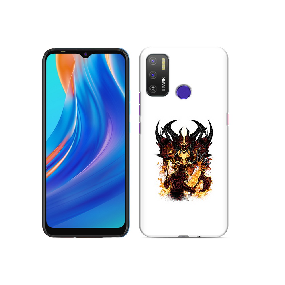 

Чехол MyPads Tocco для Tecno Spark 5 Air демон shadow fiend, Прозрачный, Tocco