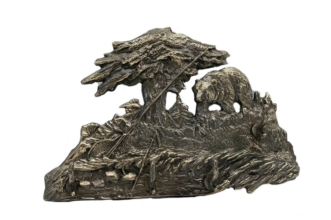 

Ключница, вешалка, 28 см, "Рыбак на отдыхе". Aztor. 5487