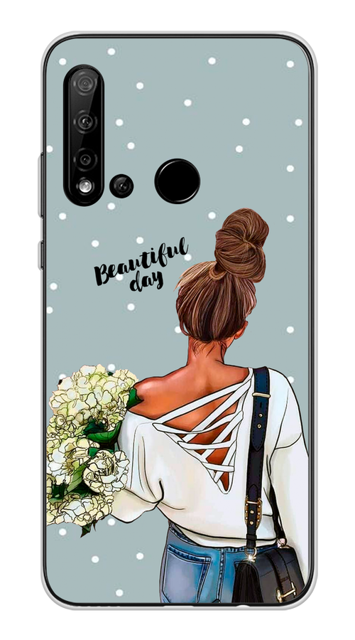 

Чехол Awog на Huawei Nova 5i "Beautiful day", Голубой;коричневый;бежевый, 69850-6