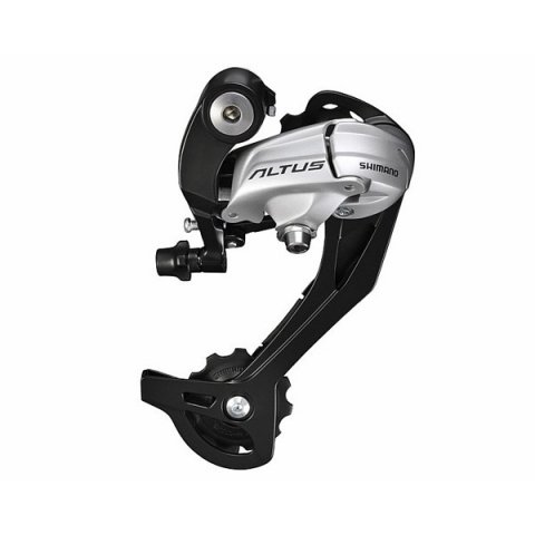 Переключатель задний Shimano Altus, M370, SGS,серебро