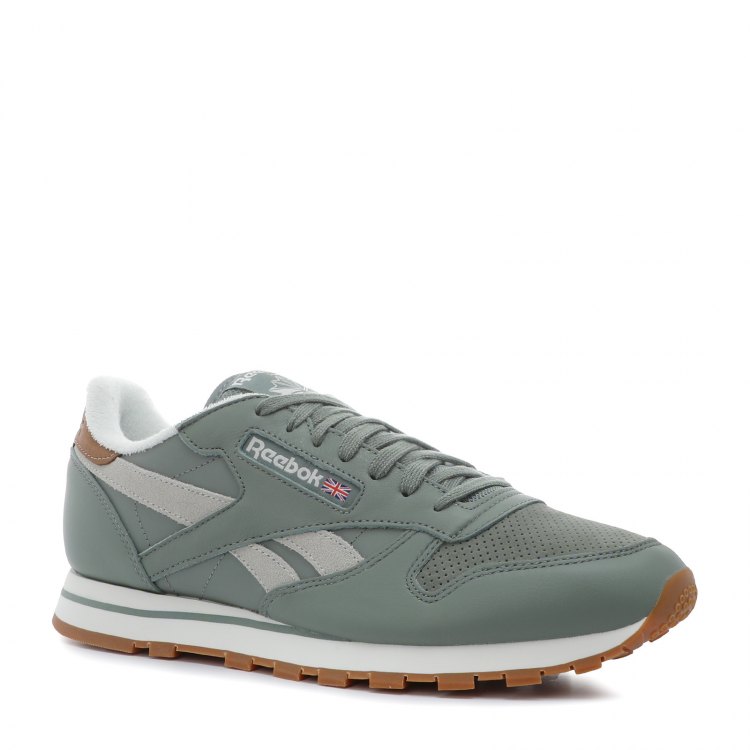 фото Кроссовки мужские reebok cl lthr зеленые 39 eu