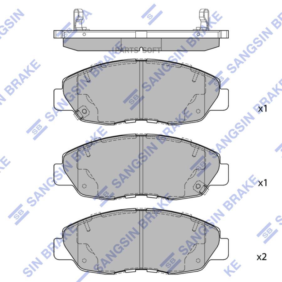

Колодки передние HONDA CIVIC 05- SP4478 1шт SANGSIN BRAKE SP4478