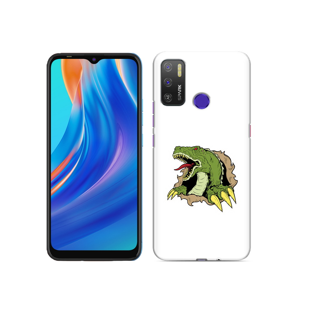 

Чехол MyPads Tocco для Tecno Spark 5 Air годзила, Прозрачный, Tocco
