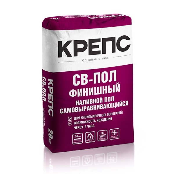 

Наливной пол самовыравнивающийся КРЕПС СВ-ПОЛ 20кг *1/56, Серый