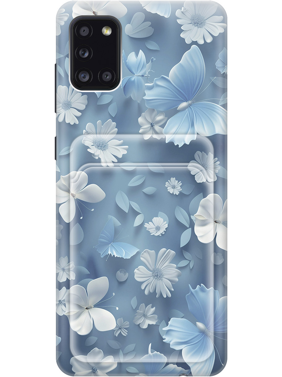 

Силиконовый чехол на Samsung Galaxy A31 с принтом с карманом для карты прозрачный 783812, Прозрачный;белый;голубой, 722871910