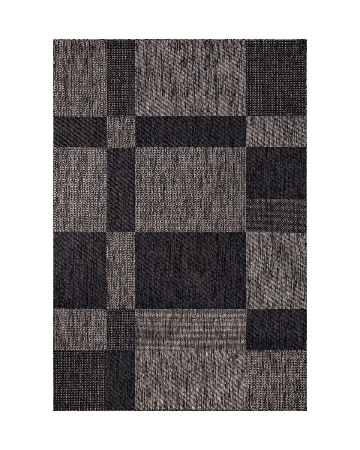 Ковёр Merinos Vegas 100x200 прямоугольный тёмно-серый/чёрный S005