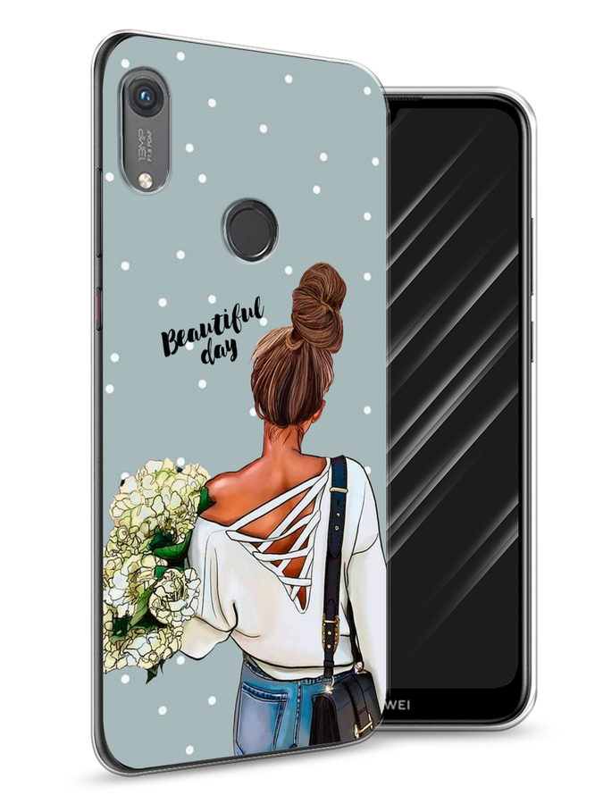 

Чехол Awog на Honor 8A (8A Pro/Prime) "Beautiful day", Голубой;коричневый;бежевый, 68750-6
