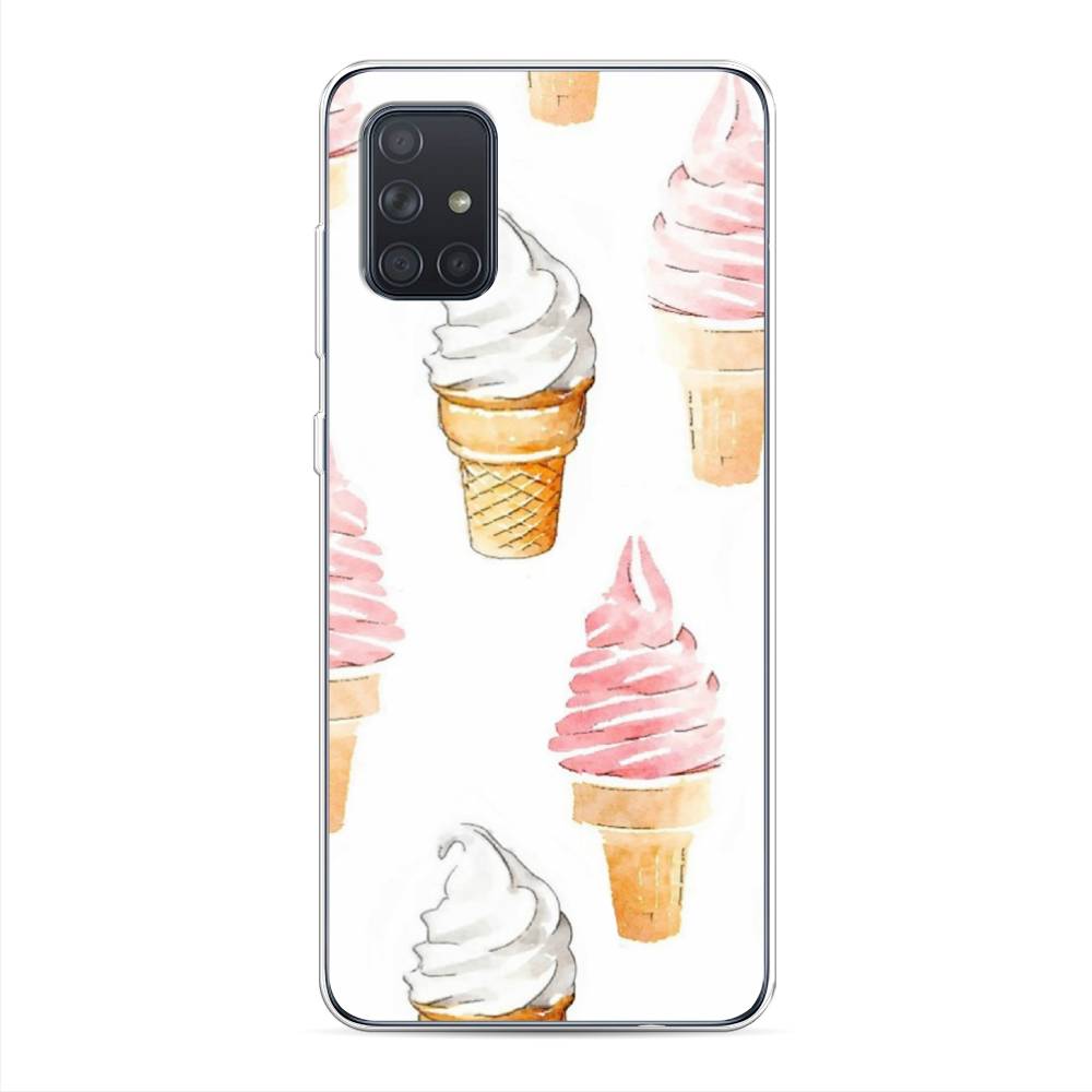 

Чехол Awog на Samsung Galaxy A71 4G "Нарисованное мороженое", Разноцветный, 29050-10