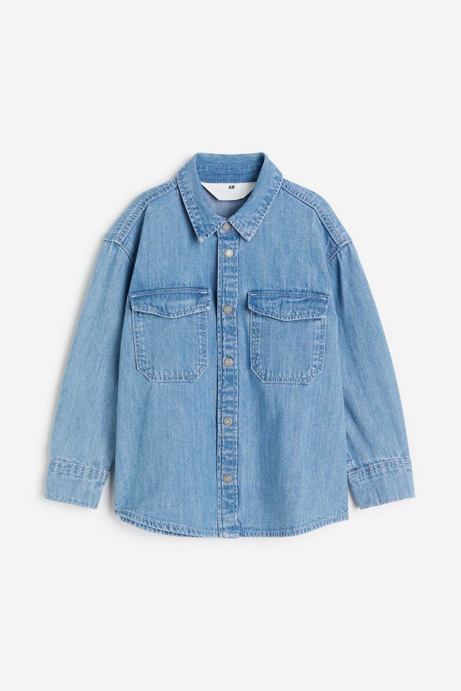 

Рубашка детская H&M 1166914, Джинсовый синий, 98, Голубой, 1166914