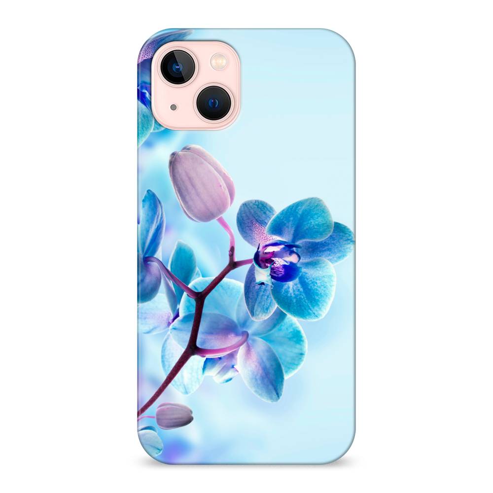 

Пластиковый чехол "Голубая орхидея" на Apple iPhone 13, 14220-6