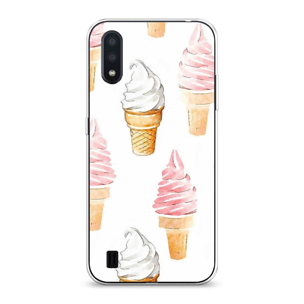 

Чехол Awog на Samsung Galaxy A01 "Нарисованное мороженое", Разноцветный, 29550-10