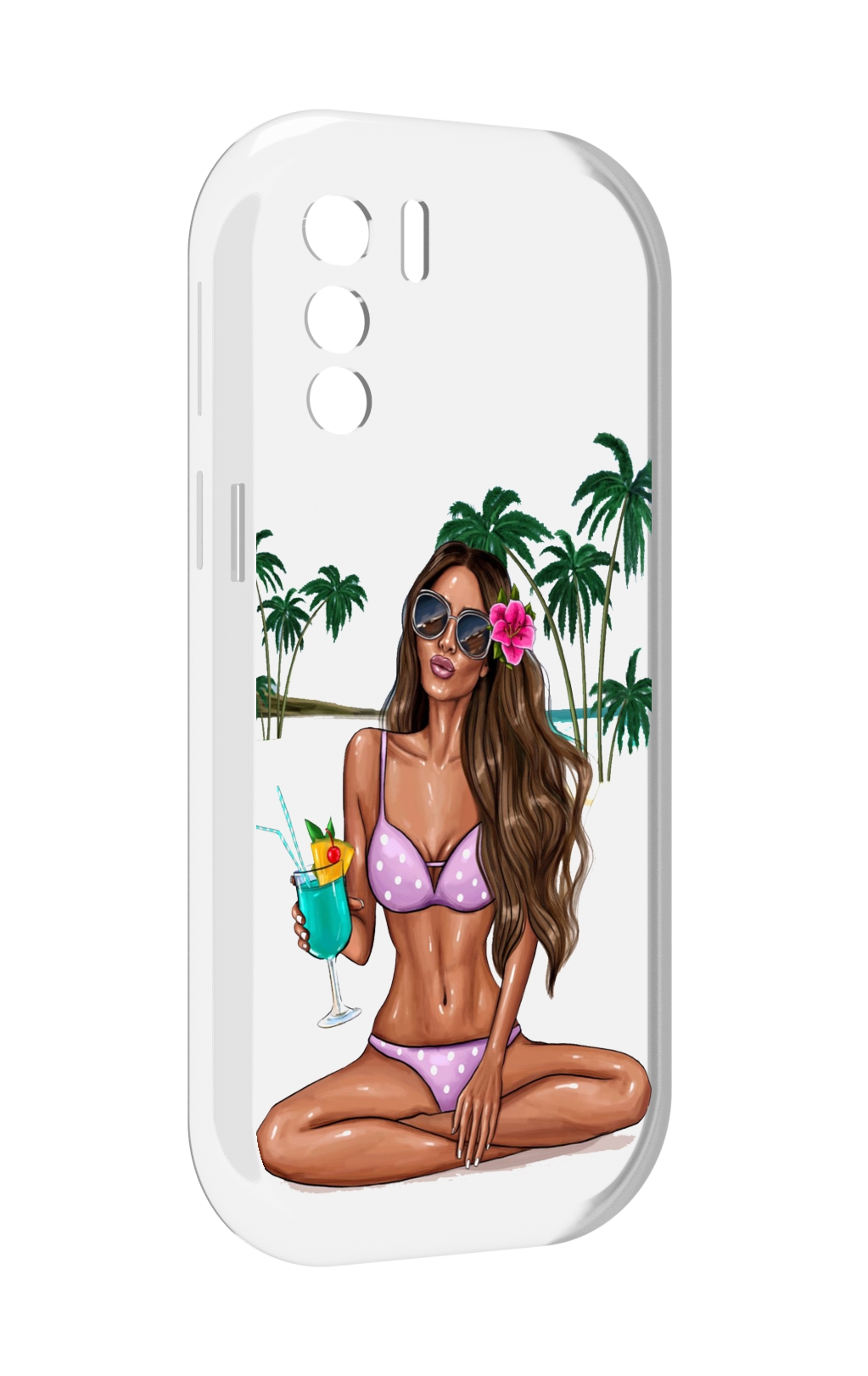 

Чехол MyPads Гавайская-девушка женский для UleFone Note 13P, Прозрачный, Tocco