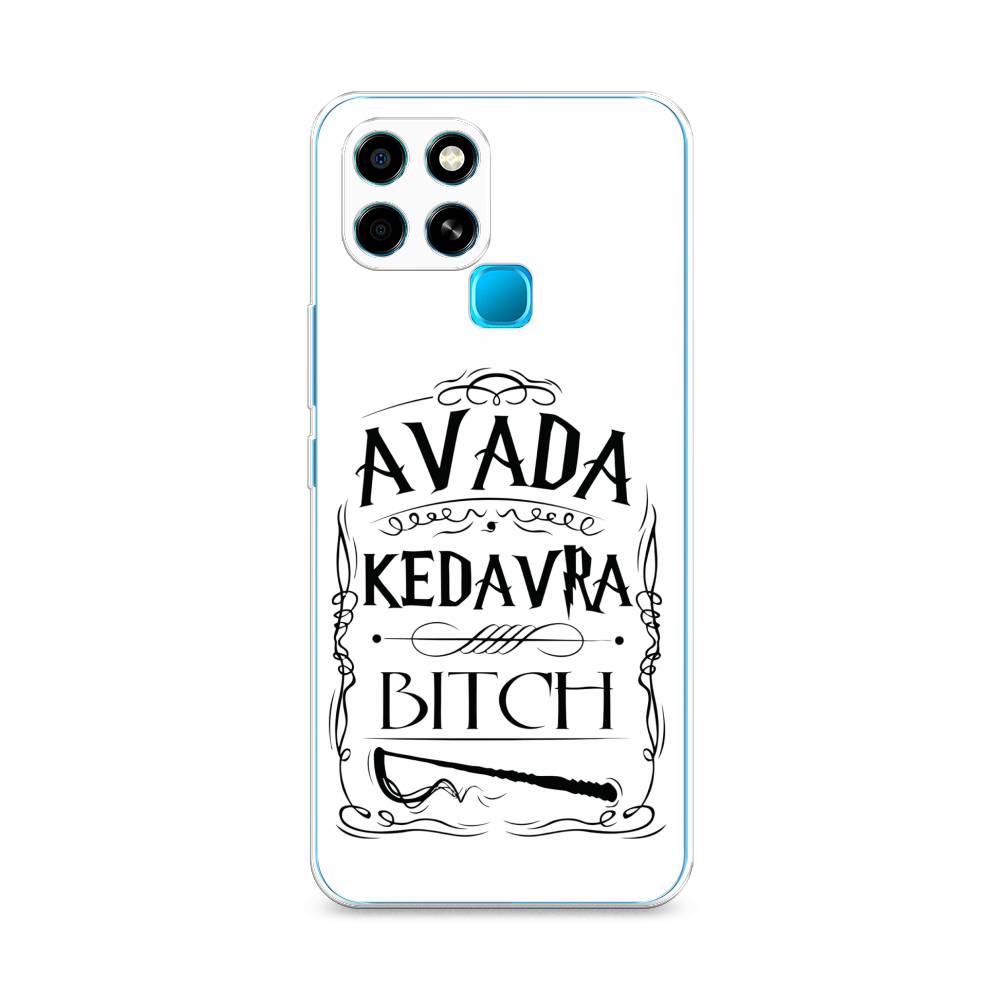 

Чехол для Infinix smart 6 "Avada kedavra bitch", Белый;серый;черный, 3101050-6
