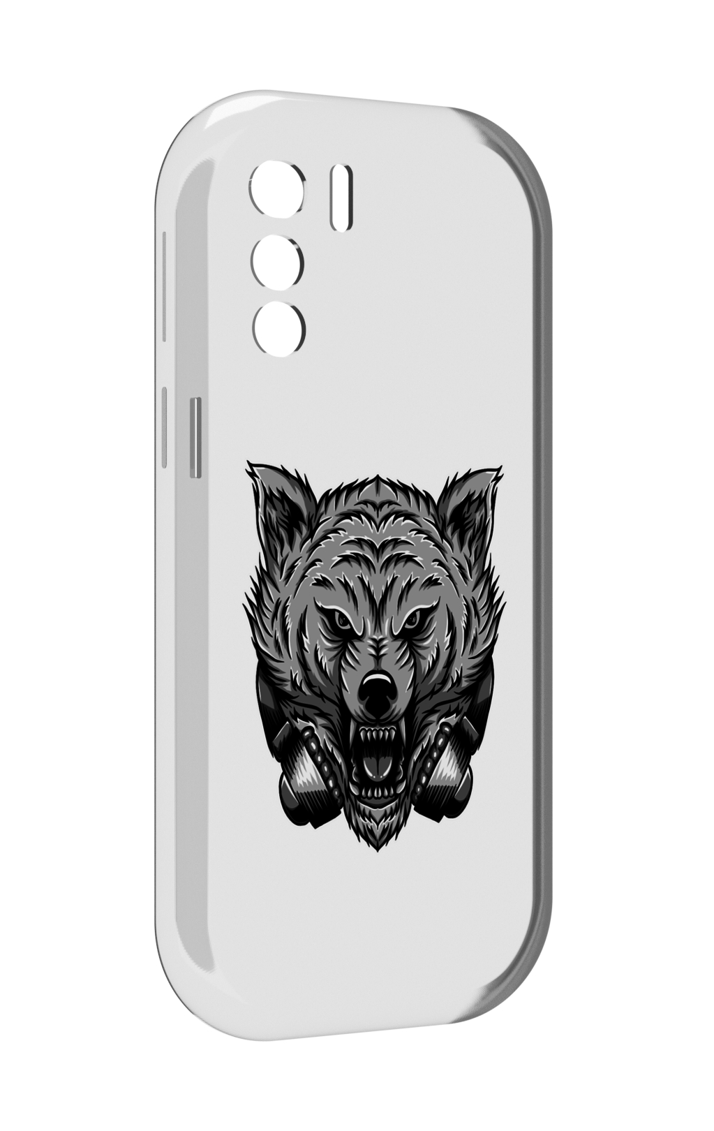

Чехол MyPads Волк-в-наушниках мужской для UleFone Note 13P, Прозрачный, Tocco