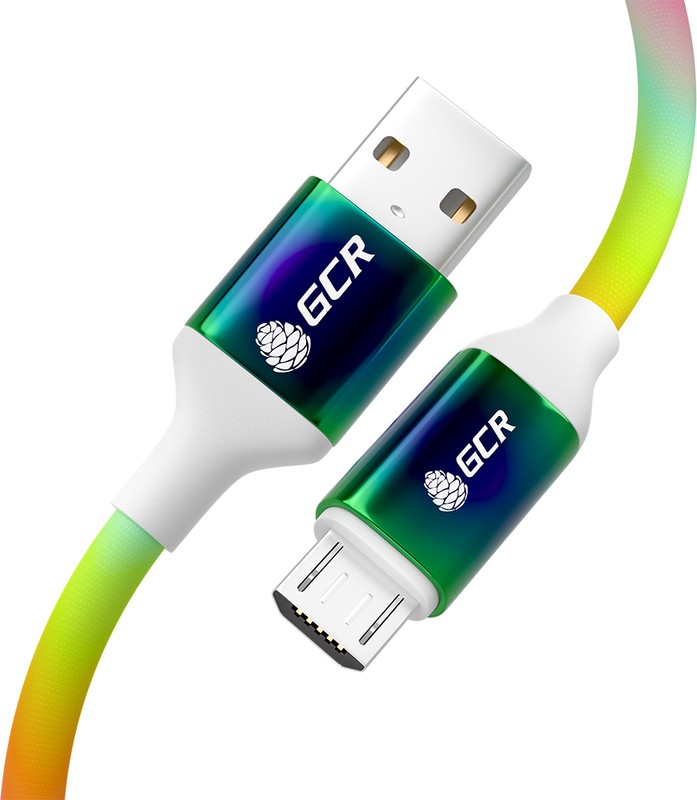 

Кабель GCR GCR-53981 USB - Micro USB 1.2 м, быстрая зарядка, GRADIENT, 28/22 AWG