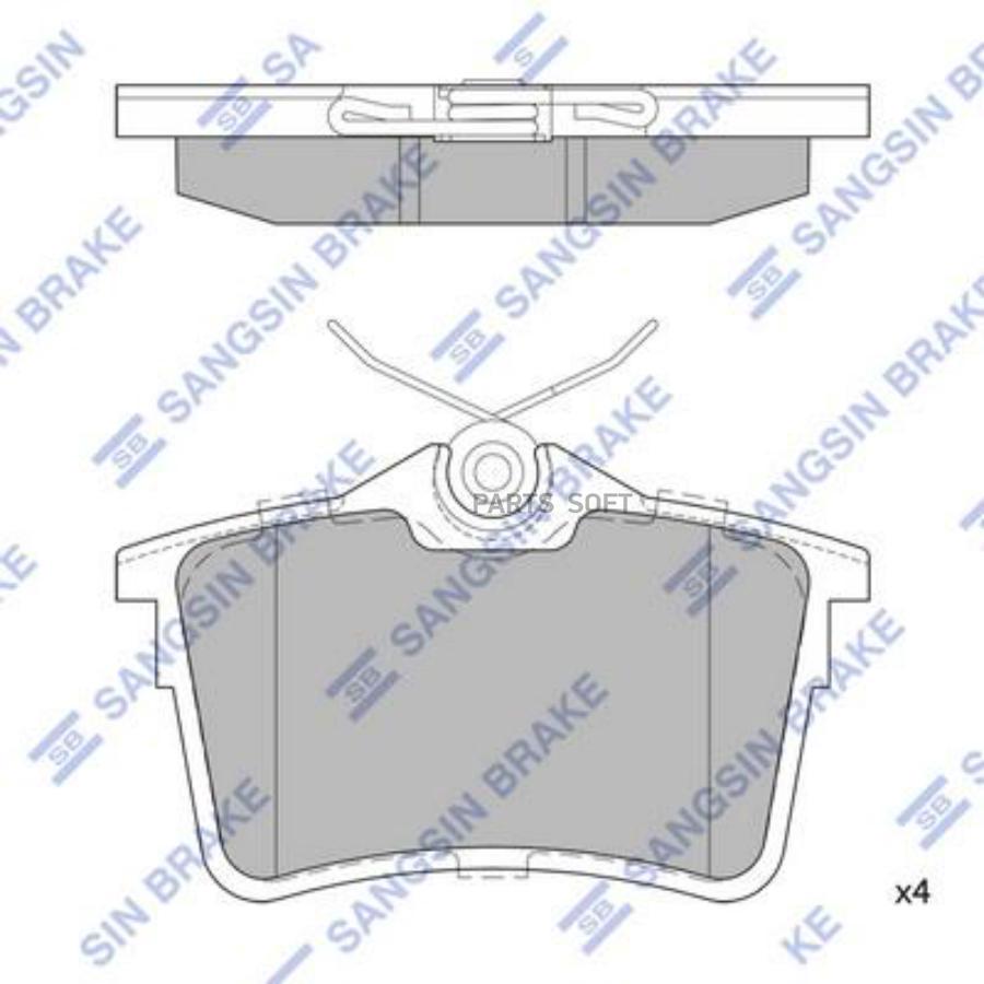 

Тормозные колодки Sangsin brake задние SP1824