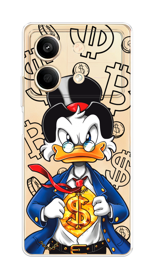 

Чехол на Poco X6 Neo "Scrooge Goldman", Черный;белый;синий, 321950-1