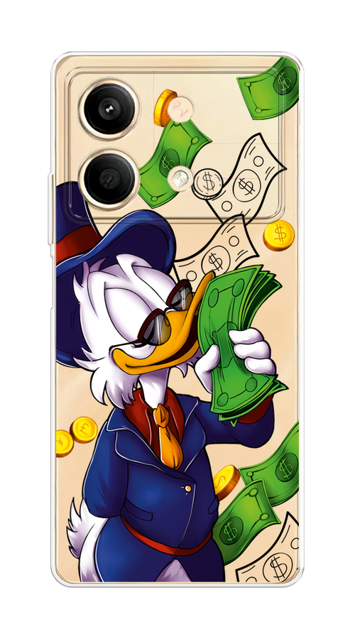 

Чехол на Poco X6 Neo "Scrooge McDuck with Money", Синий;зеленый;белый, 321950-1